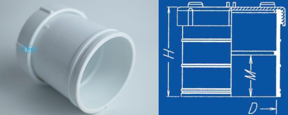 bản vẽ bịt ống thoát upvc gs xả