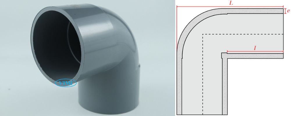 bản vẽ co ống cấp thoát upvc gs dán keo