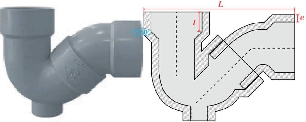 bản vẽ con thỏ ống cấp thoát upvc gs