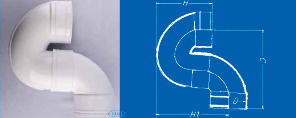 Con thỏ ống thoát uPVC GS bản vẽ con thỏ ống thoát upvc gs p