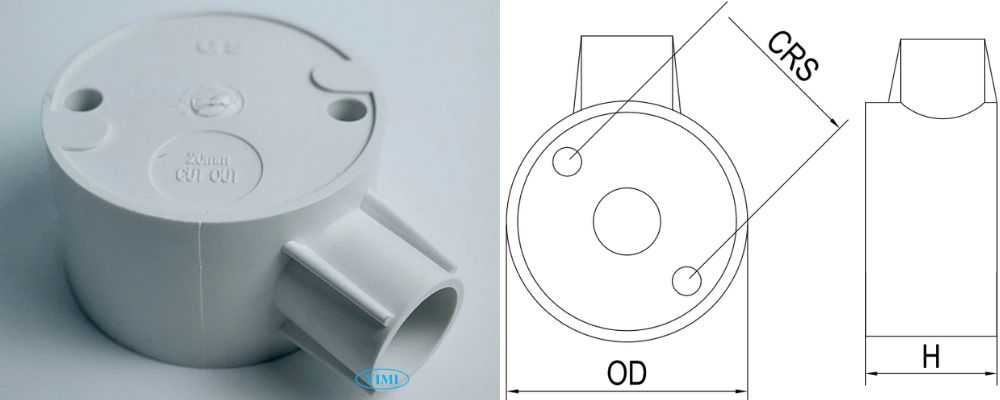 Hộp chia ống dây điện PVC GS bản vẽ hộp chia ống dây điện pvc gs 1 ngã cao