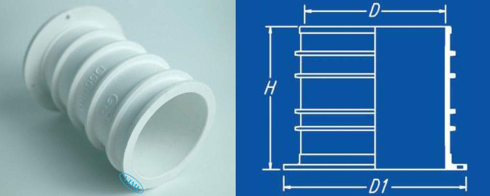 Nối ống thoát uPVC GS bản vẽ nối ống thoát upvc gs chờ xuyên sàn 2 lớp loại tròn