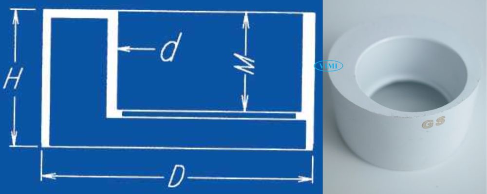 Nối ống thoát uPVC GS bản vẽ nối ống thoát upvc gs giảm chuyển bậc lệch tâm