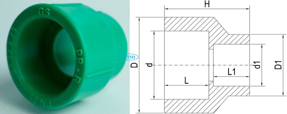 bản vẽ nối ppr gs giảm