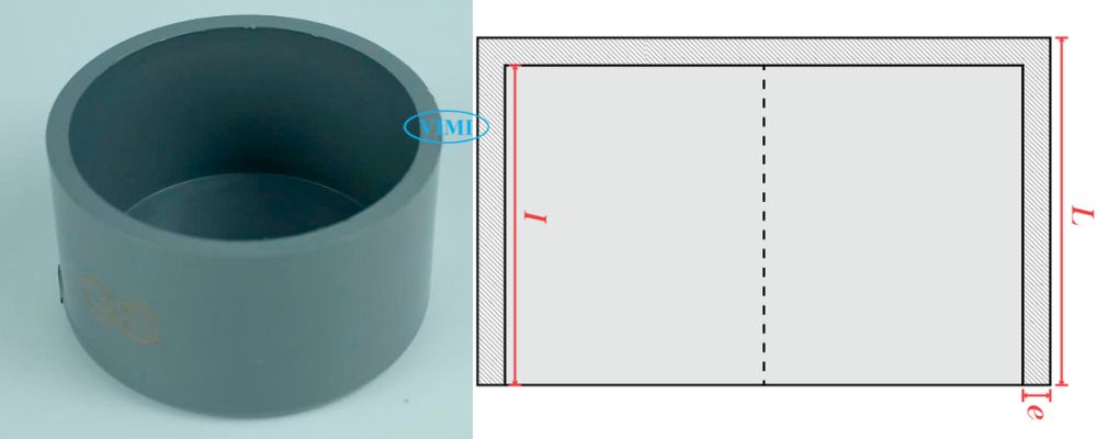 bản vẽ nút bịt ống cấp thoát upvc gs dán keo