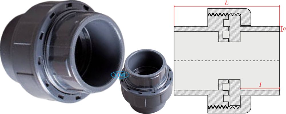 bản vẽ rắc co ống cấp thoát upvc gs