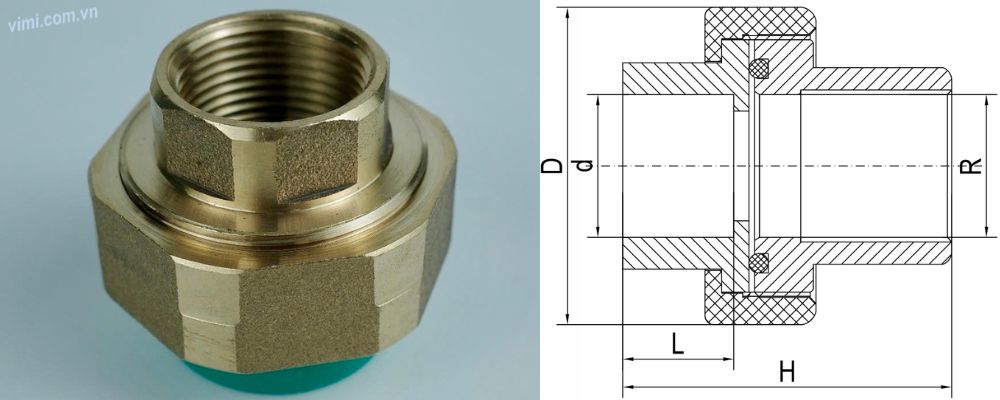 bản vẽ rắc co ppr gs ren trong