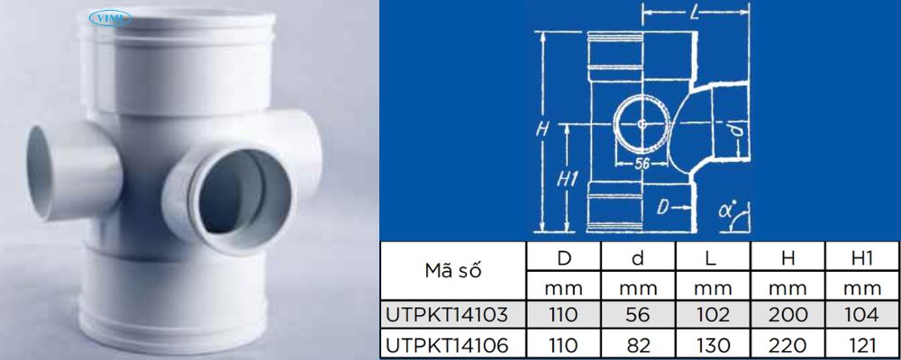 Tê ống thoát nước uPVC GS bản vẽ tê ống thoát nước upvc gs giảm 88 nhánh nối 2 inch