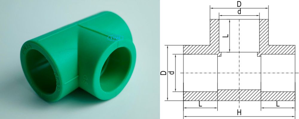 bản vẽ tê ppr gs đều
