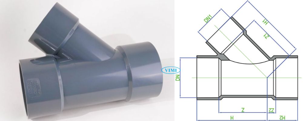 bản vẽ y upvc dekko hệ mét thu