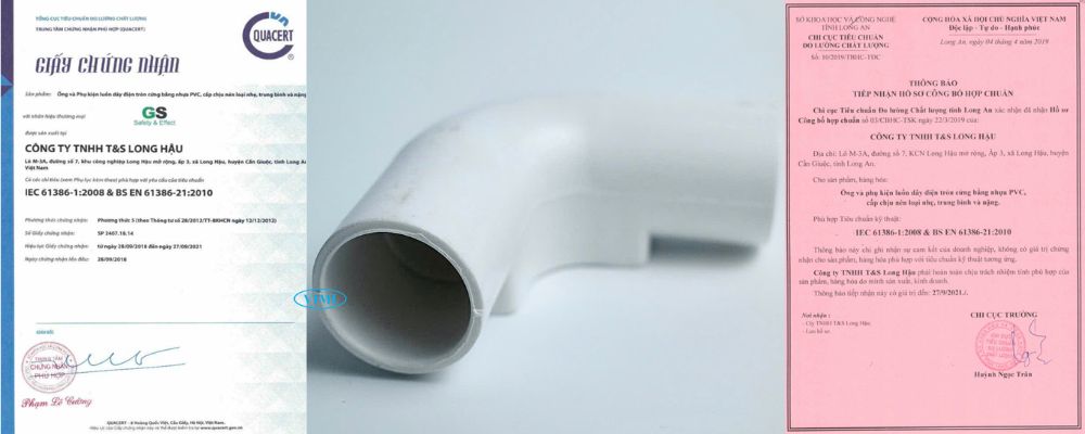 Co nối ống dây điện có nắp PVC GS chứng nhận co nối ống dây điện có nắp pvc gs