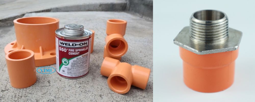 kết nối của phụ kiện phụ kiện gs cpvc pccc