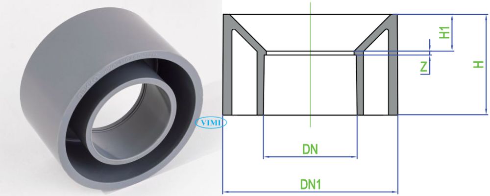 kích thước bạc chuyển bậc upvc dekko