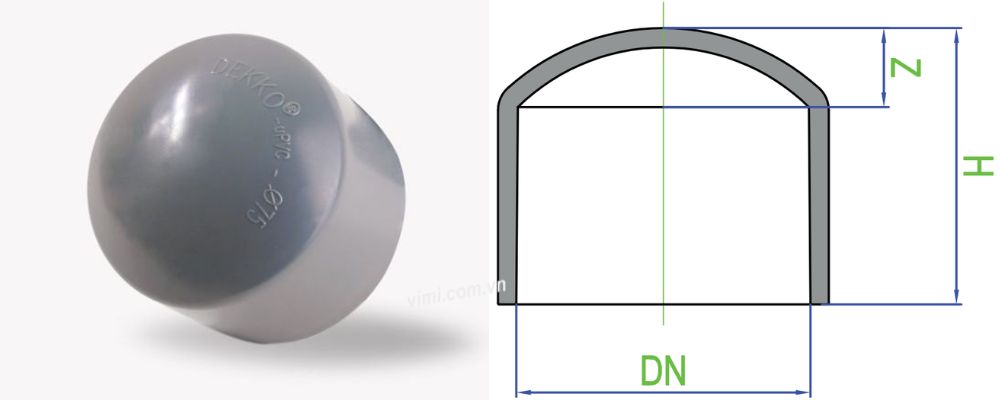 kích thước bịt upvc dekko hệ mét