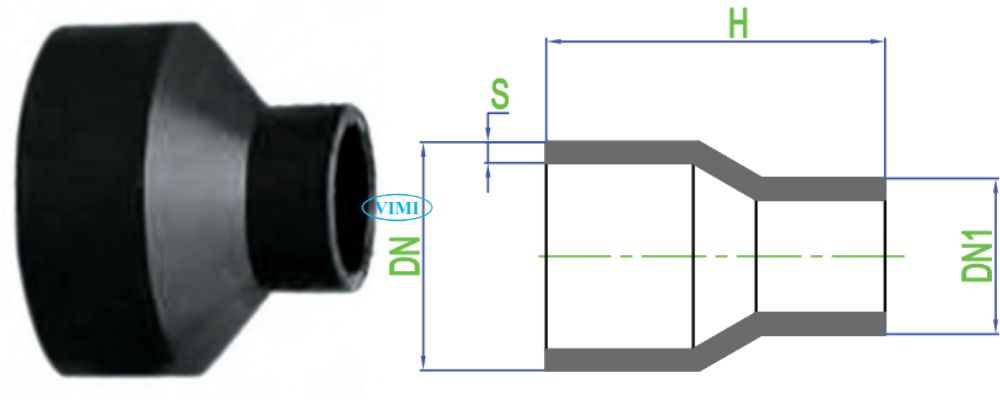 Côn thu hàn Dekko HDPE kích thước côn thu hàn dekko hdpe