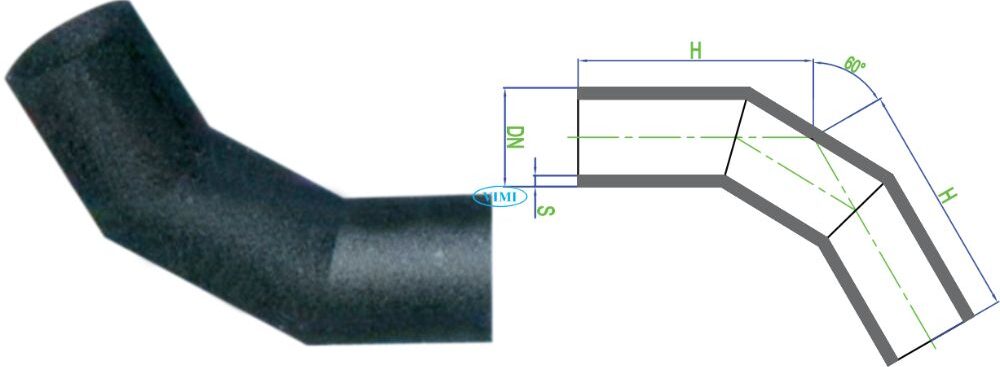 Nối Dekko HDPE kích thước nối dekko hdpe góc 60 độ