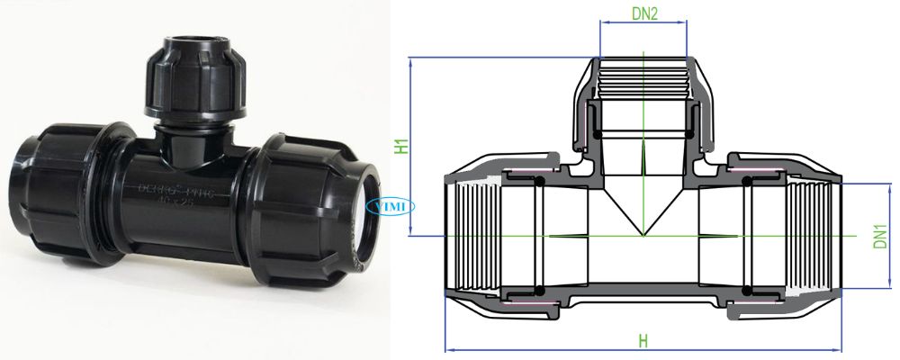 Tê Dekko HDPE kích thước tê dekko hdpe chuyển bậc