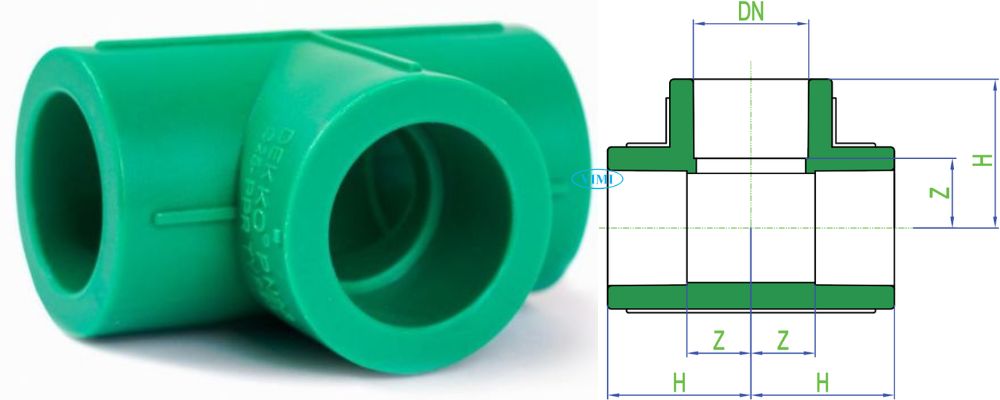 kích thước tê ppr dekko