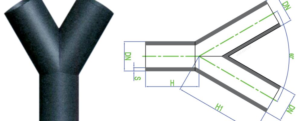Y Dekko HDPE kích thước y dekko hdpe cân hàn 60 độ