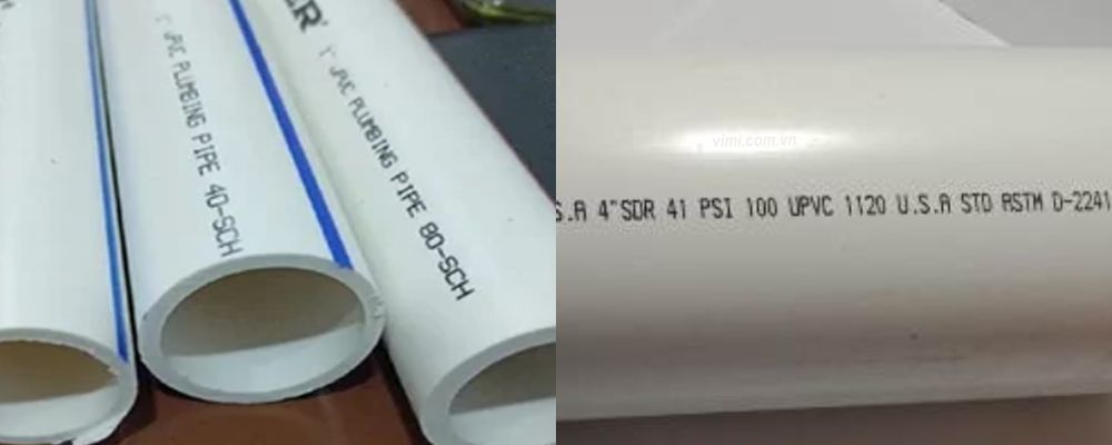 ống nhựa upvc theo độ dày và tiêu chuẩn