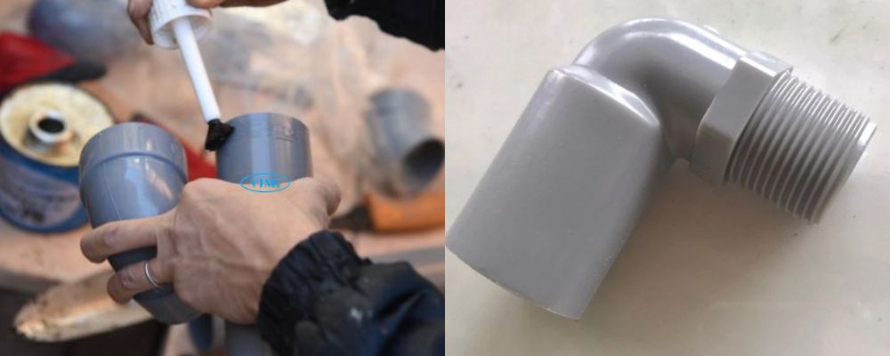 phân loại cút góc pvc theo kết nối