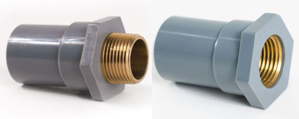 phụ kiện upvc dekko ren đồng