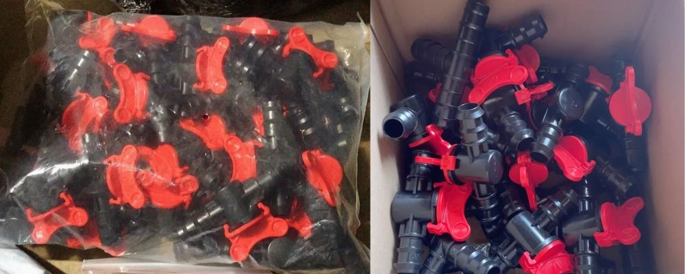 quy cách đóng gói van ống tưới dekko