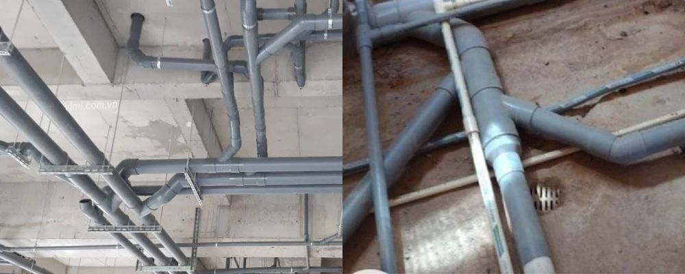 Y nhựa 45 độ GS cPVC công nghiệp thực tế lắp đặt y nhựa 45 độ gs cpvc công nghiệp