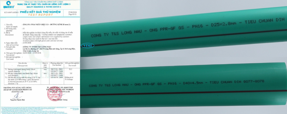 Ống GS PPR PN16 tiêu chuẩn cho ống gs ppr pn16