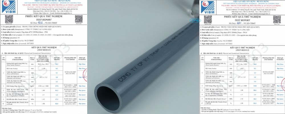 tiêu chuẩn ống cấp thoát nước upvc gs hệ mét