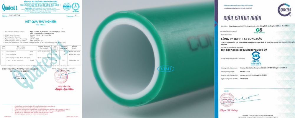 Ống GS PPR kháng khuẩn nước lạnh 2 lớp tiêu chuẩn ống gs ppr kháng khuẩn nước lạnh 2 lớp