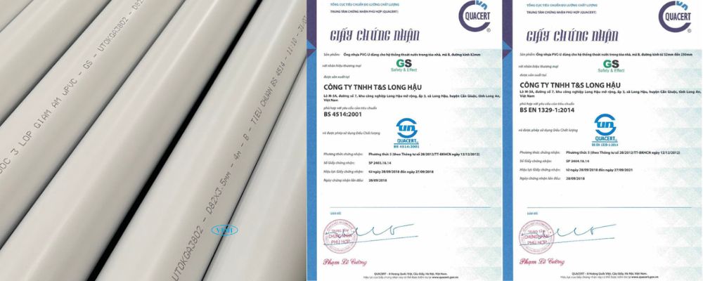 tiêu chuẩn ống thoát upvc gs