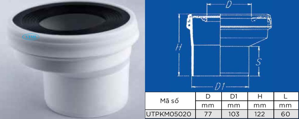 bản vẽ máng thu ống thoát upvc gs lệch trục 1 1 2 inch