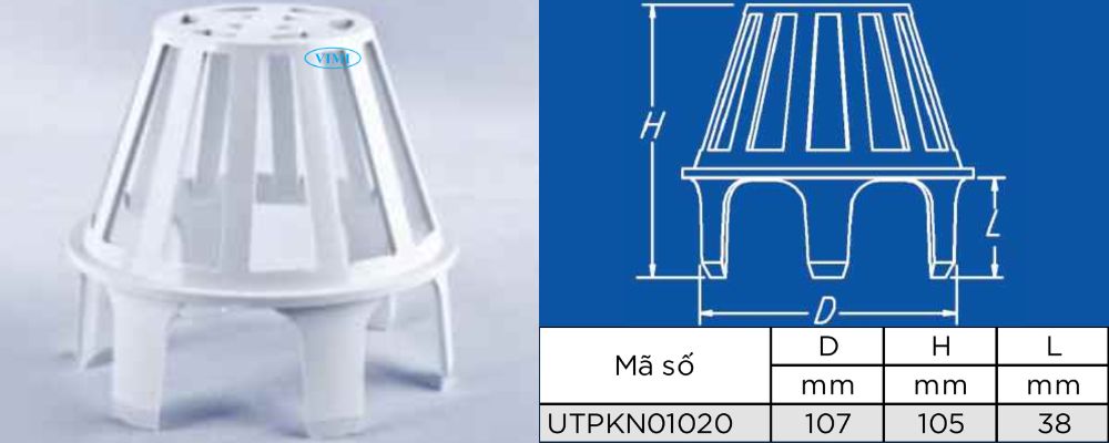 Nắp chụp thông hơi uPVC GS bản vẽ nắp chụp thông hơi upvc gs chèn trong ống