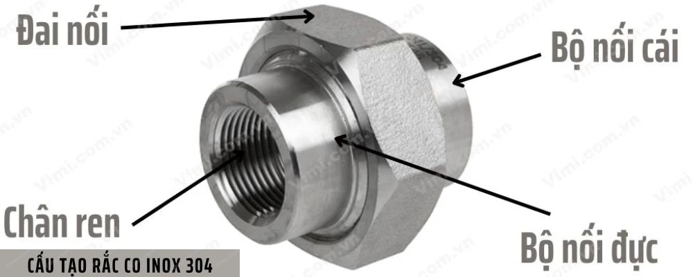 cấu tạo rắc co inox 304