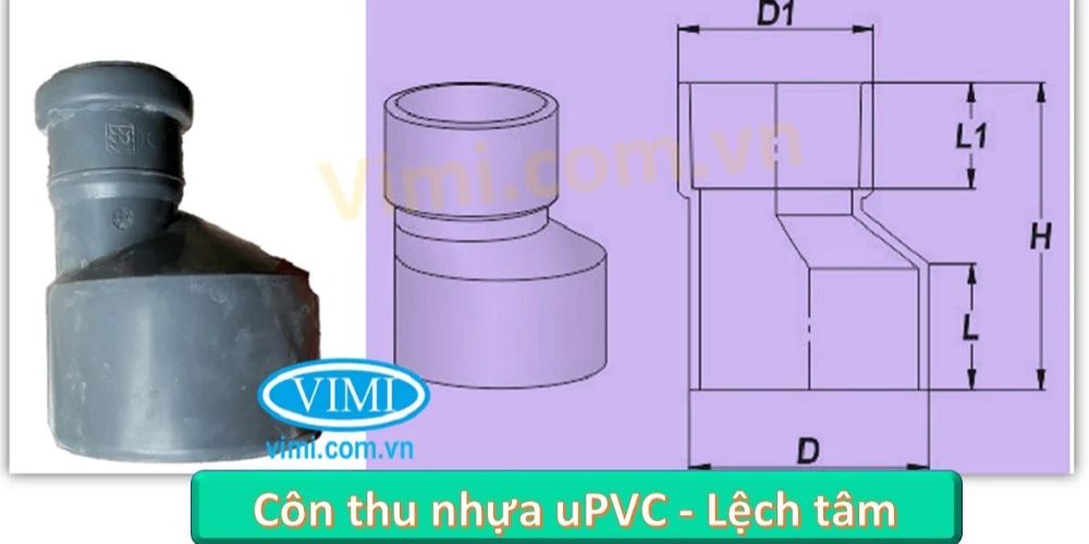 côn thu upvc lệch tâm