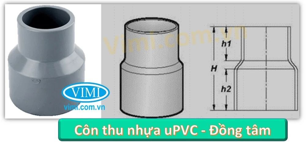 côn upvc đồng tâm