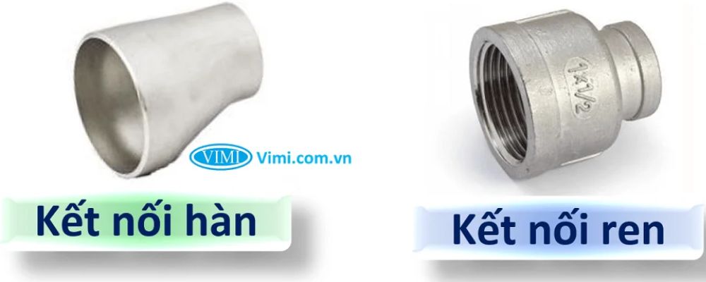 kiểu kết nối côn thu inox