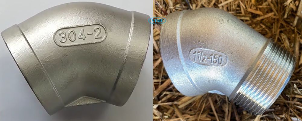 3 góc độ phổ biến của lơi chếch inox 304 lơi chếch inox 304 nối ren