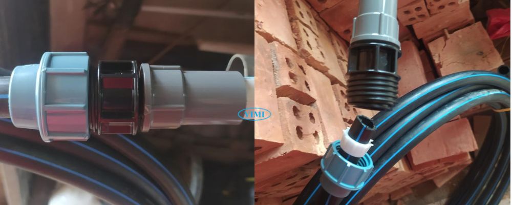nối rắc co hdpe với ống pvc được không