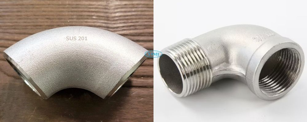 phụ kiện inox 201 dạng cút