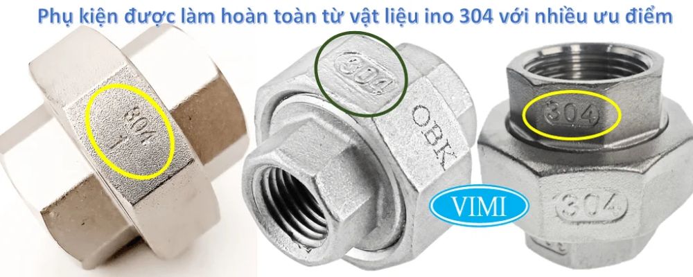ưu điểm của rắc co inox 304
