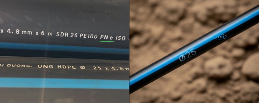 áp suất làm việc của ống hdpe 25