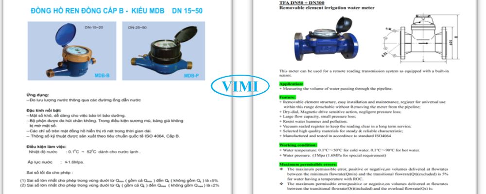 Catalogue đồng hồ nước