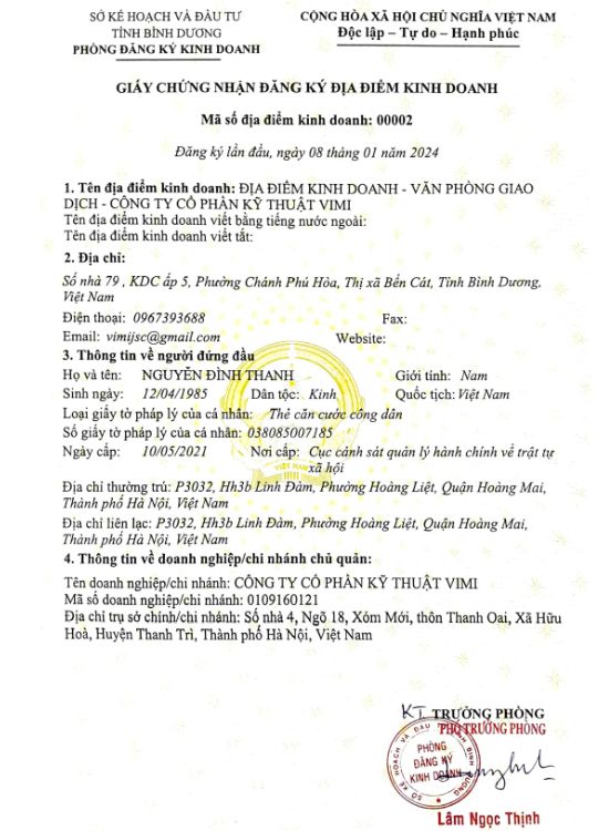 Địa chỉ văn phòng Vimi tại Hồ Chí Minh