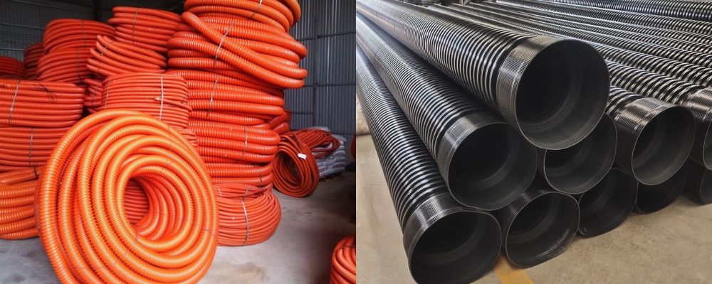 kho ống hdpe gân xoắn