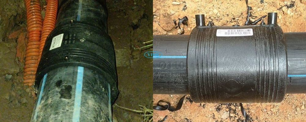 Măng sông nối ống HDPE 110 măng sông nối ống hdpe 110 dùng cho nước nóng không