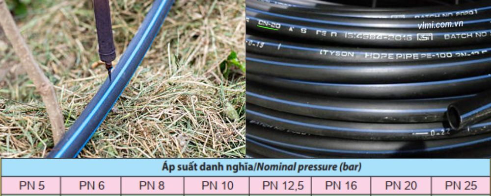 Ống HDPE 20 - Giá giá ống nhựa hdpe phi 20 ống hdpe d20 theo áp lực