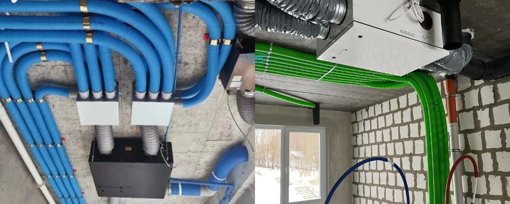 ống hdpe gân xoắn nối ống gió