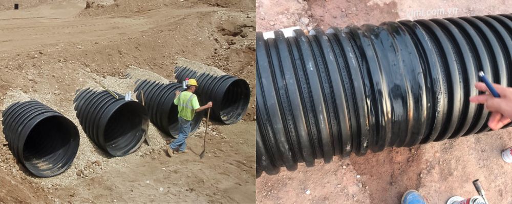 ống hdpe gân xoắn nối ống nước